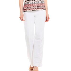 Kasper  Linen Blend Classic Side Zip white Pants size 6